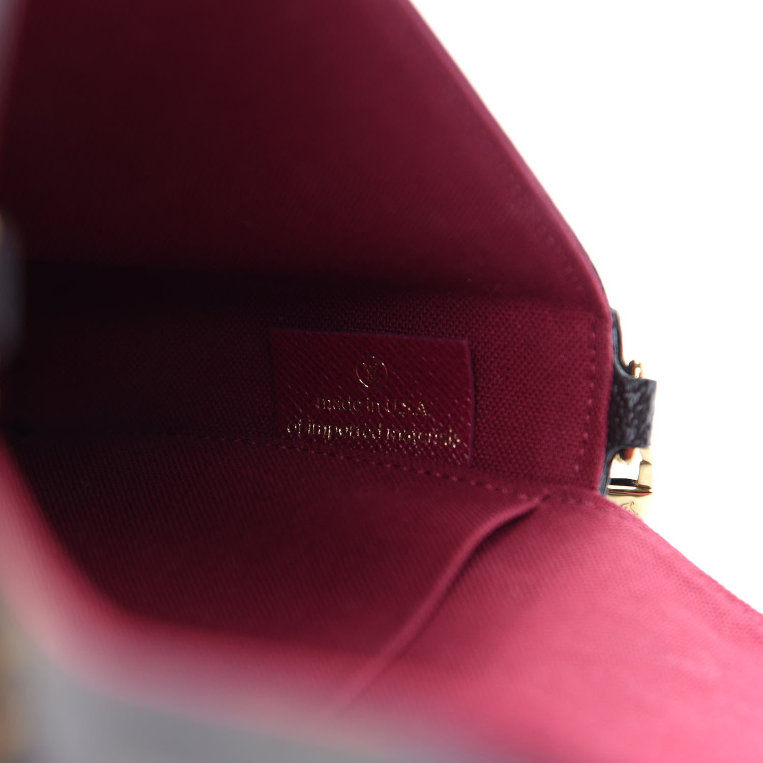 Louis Vuitton Monogram Pochette Felicie Chain Wallet Fuchsia 10 of 13