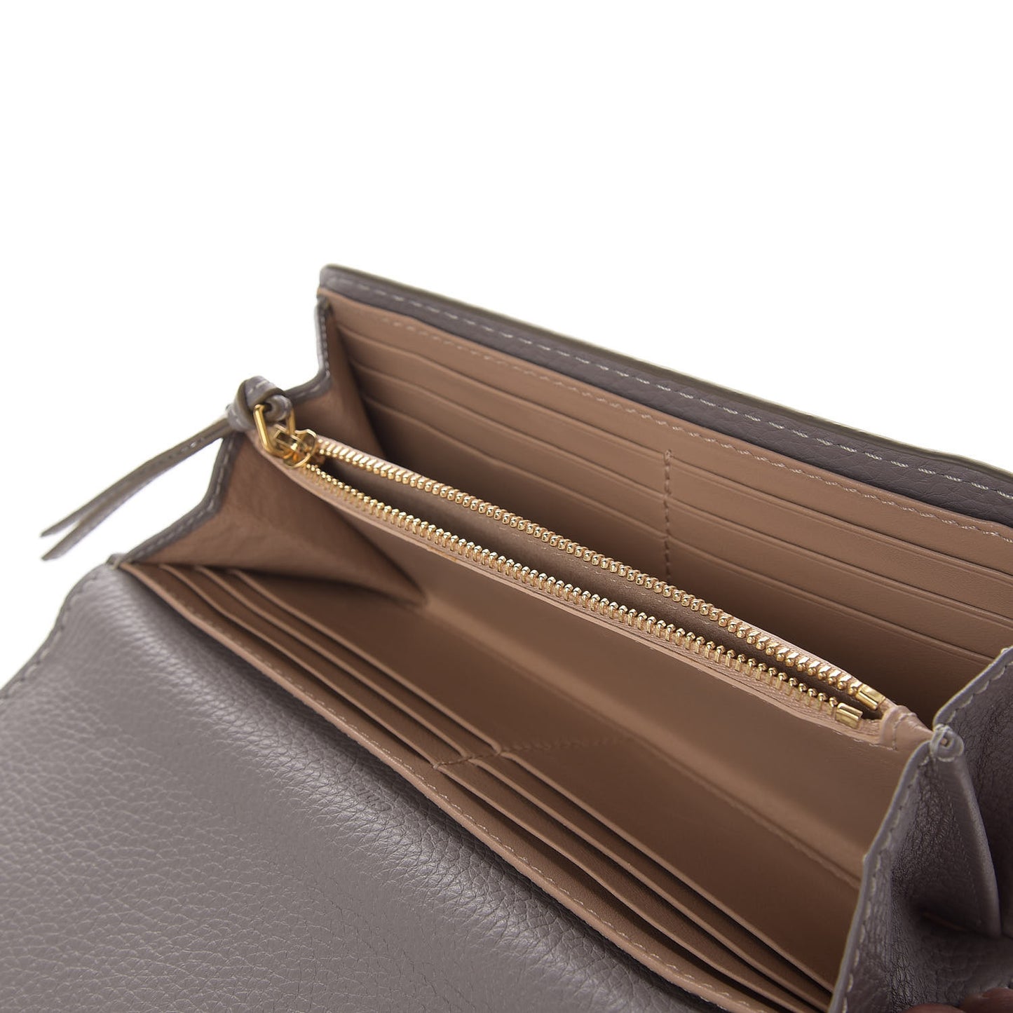 Calfskin Marcie Continental Flap Wallet Cashmere Grey