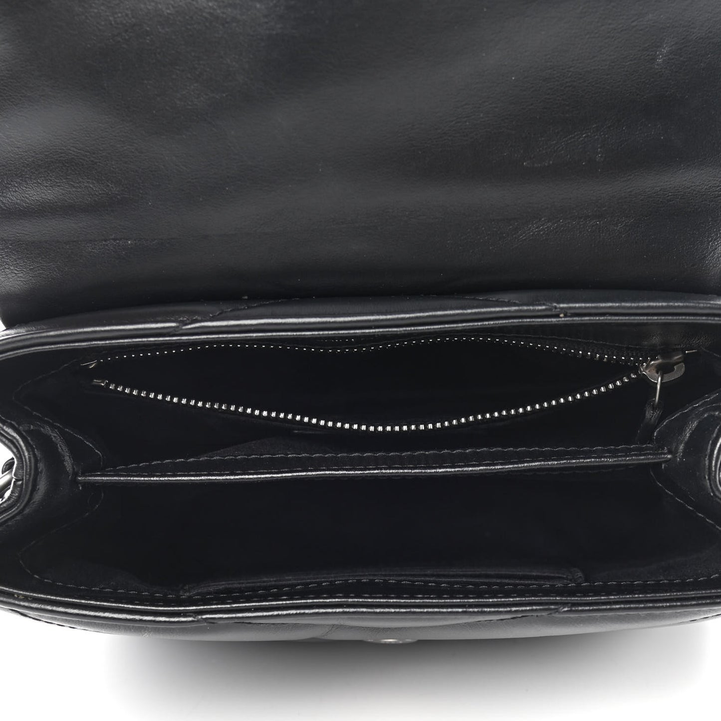 Calfskin Y Quilted Monogram Toy Loulou Crossbody Bag Black
