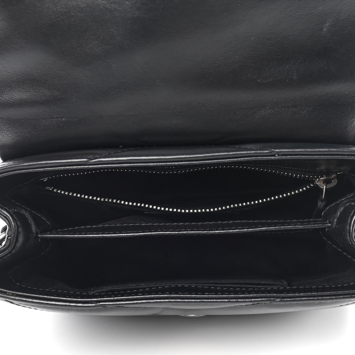 Saint Laurent Calfskin Y Quilted Monogram Toy Loulou Crossbody Bag Black 5 of 10