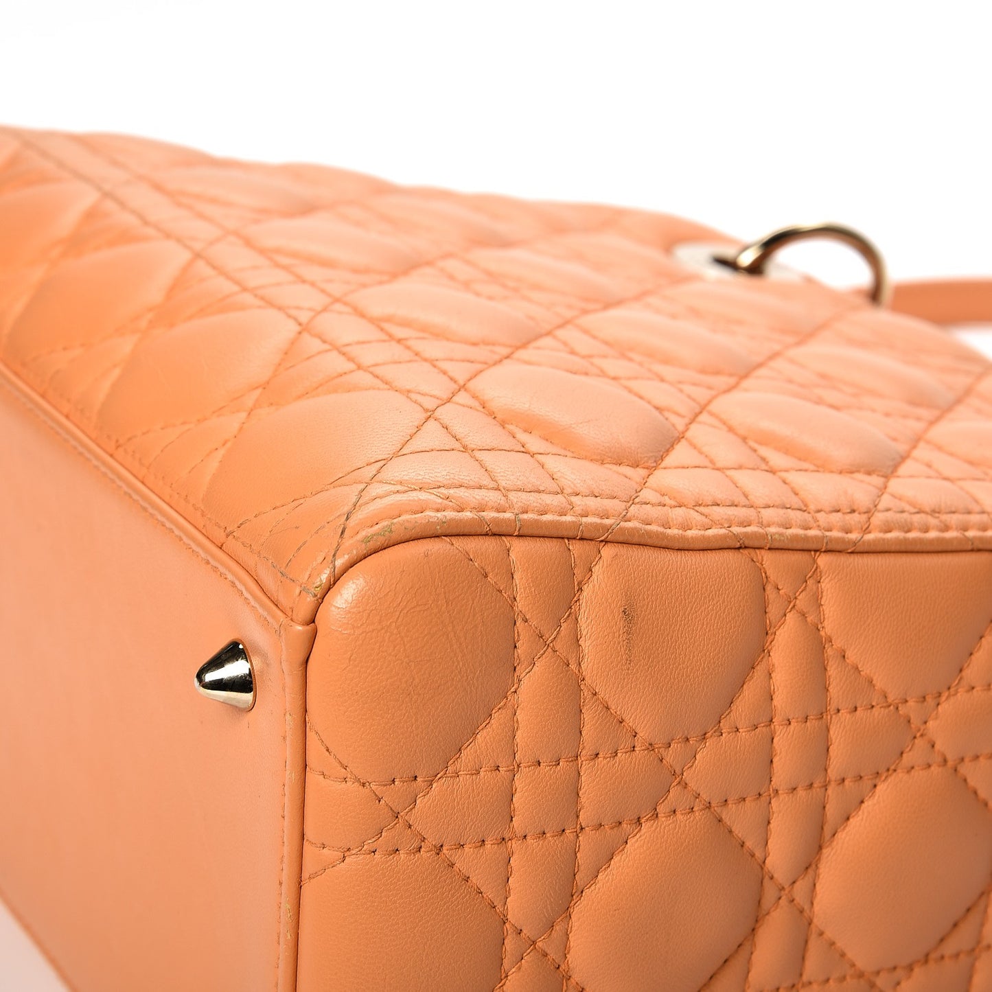Lambskin Cannage Medium Lady Dior Orange