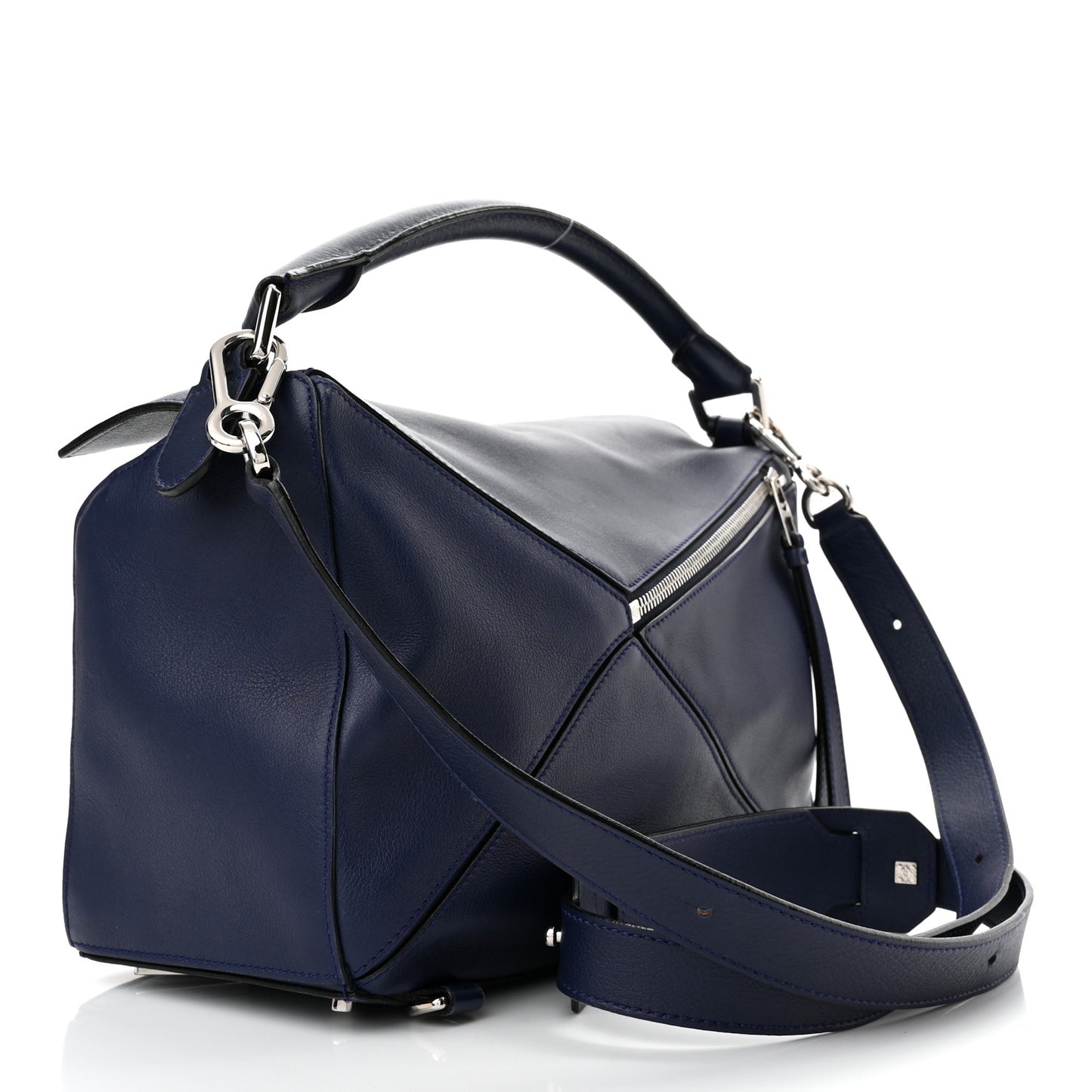 Calfskin Medium Puzzle Bag Marine