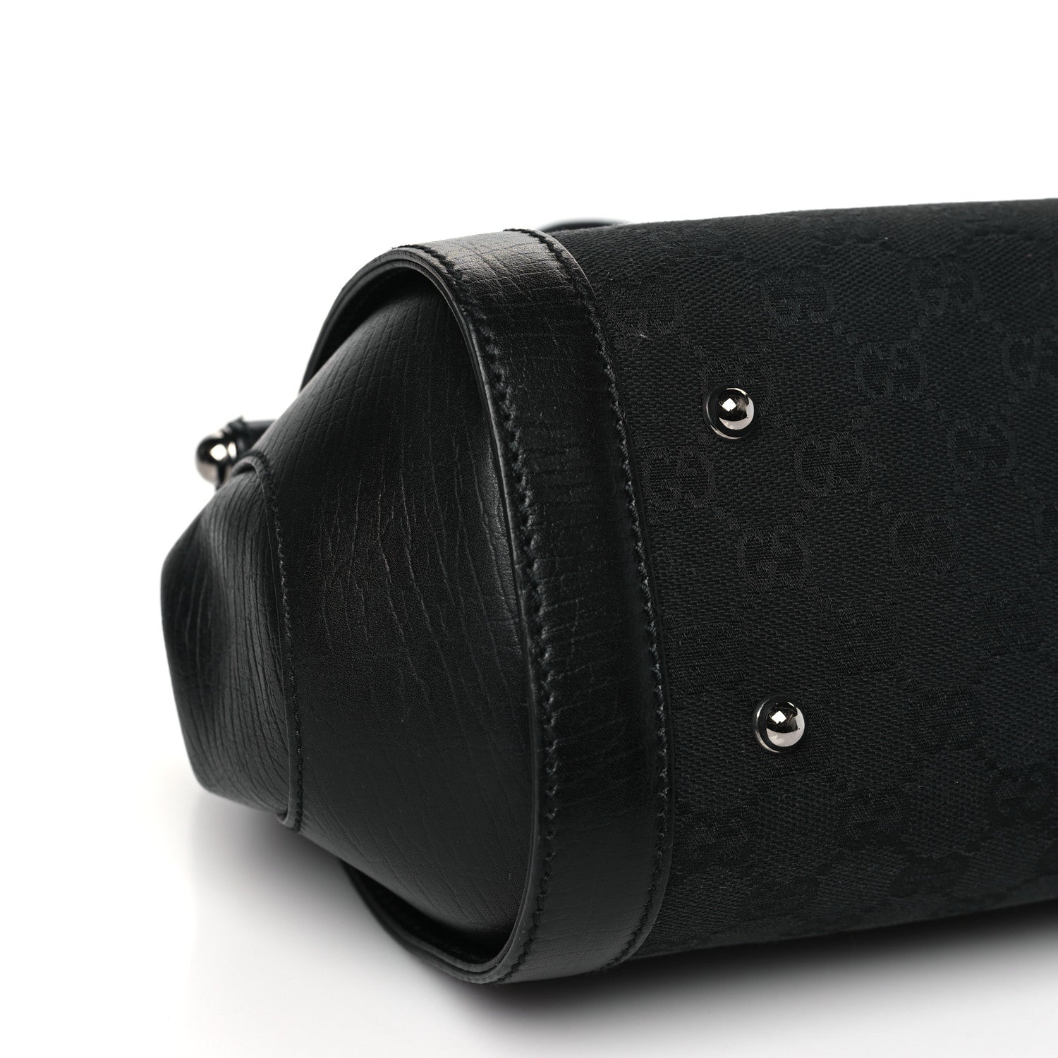 Gucci Monogram Bamboo Bullet Bag Black 9 of 10