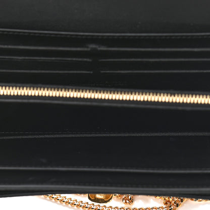 Alexander McQueen Pebbled Calfskin Skull Wallet on Chain Black 5 of 11