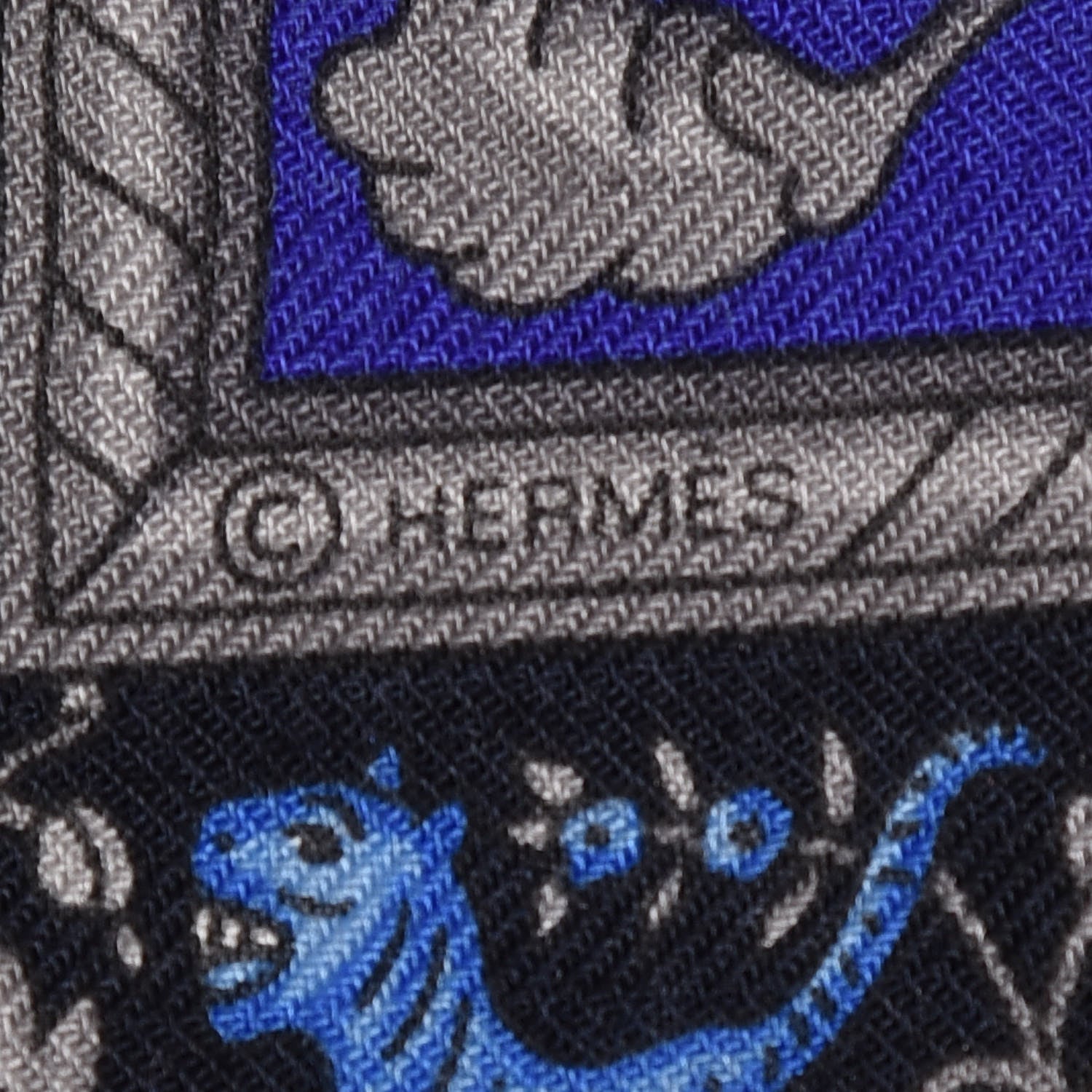 Hermes Cashmere Silk Chasse En Inde Shawl 140 6 of 7
