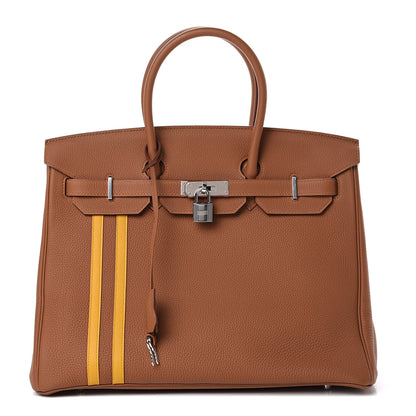 Hermes Togo Swift Officier Birkin 35 Gold Ambre 1 of 9