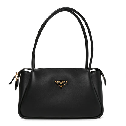 Prada Soft Calfskin Medium Darling Shoulder Bag Black 1 of 9