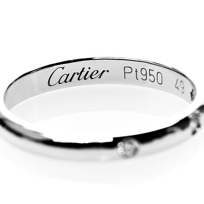 Cartier Platinum Diamond 2.4mm 1895 Wedding Band Ring 49 4.75 4 of 4