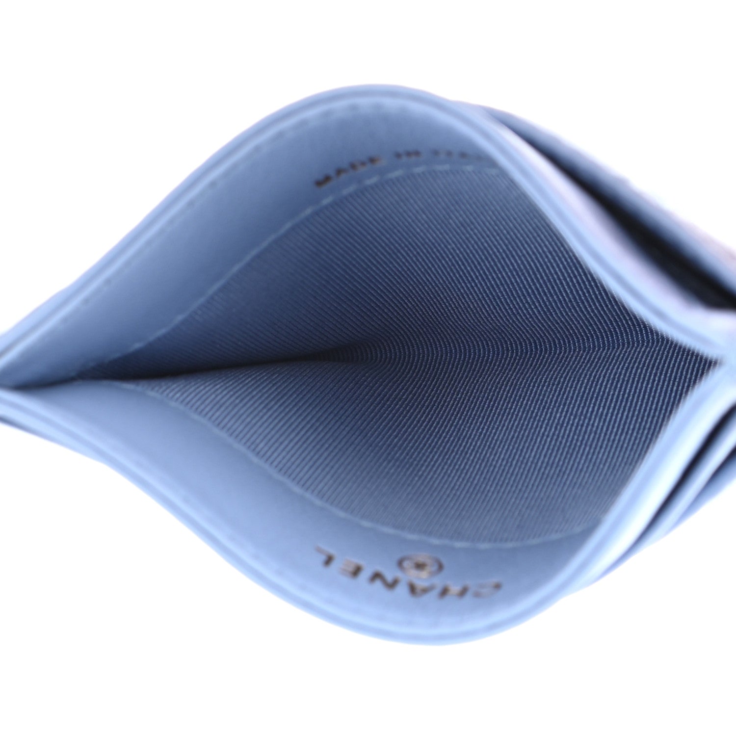 Chanel Lambskin Quilted Card Holder Light Blue 5 of 8