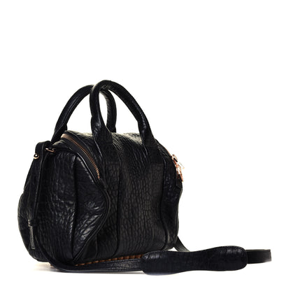 Alexander Wang Pebbled Lambskin Rockie Black Rose Gold Hardware 2 of 4