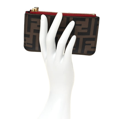 Fendi Vitello Cruise F is Fendi Bi-Color FF 1974 Embossed Key Case Pouch Maya Black Fragola 2 of 7
