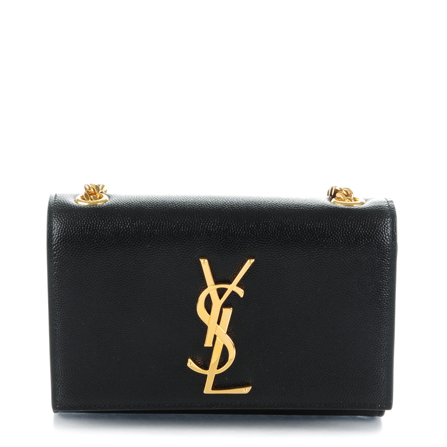 Saint Laurent Grain De Poudre Small Monogram Kate Satchel Black 1 of 6