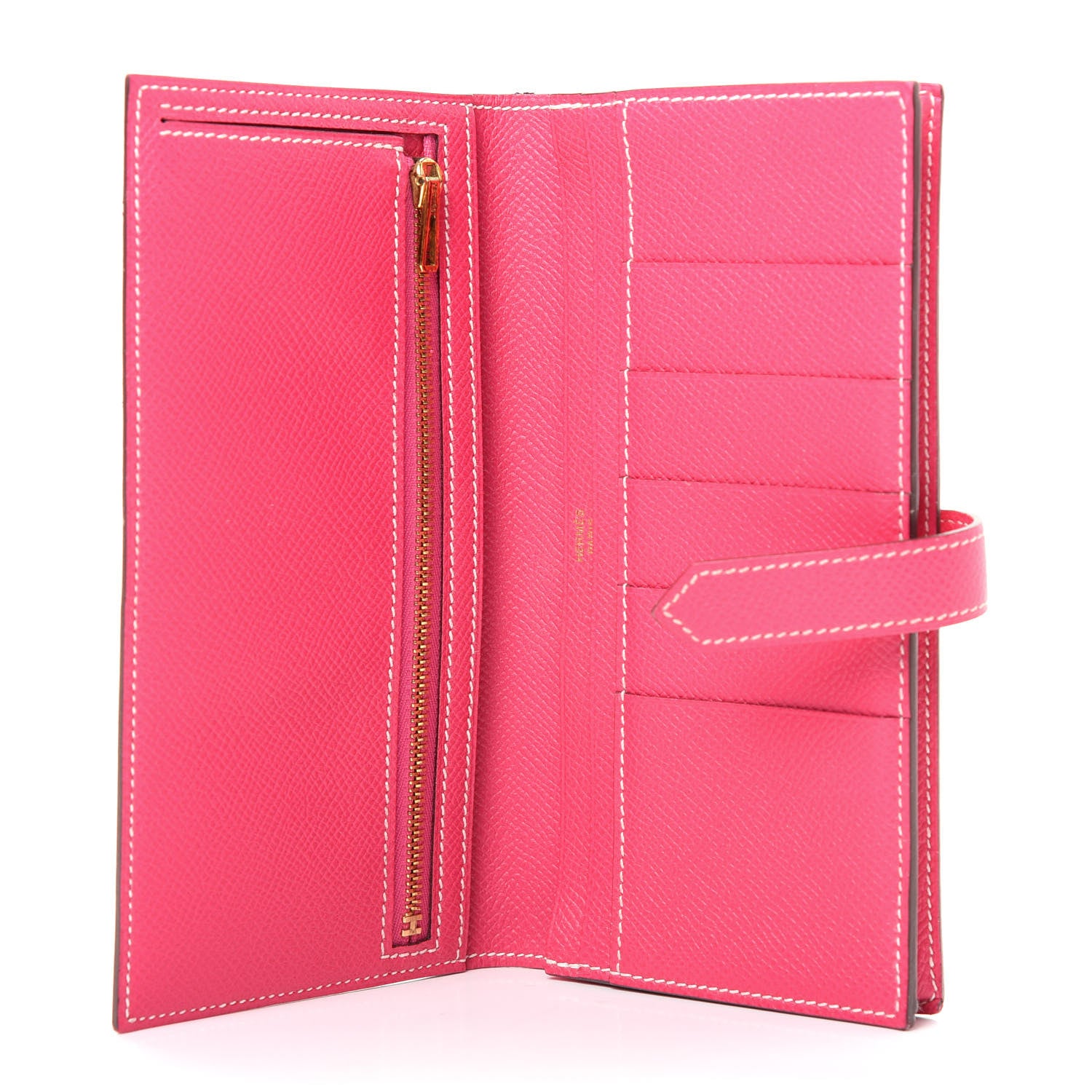 Hermes Epsom Bearn Gusset Wallet Rose Tyrien 5 of 7
