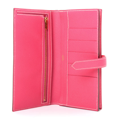Hermes Epsom Bearn Gusset Wallet Rose Tyrien 5 of 7