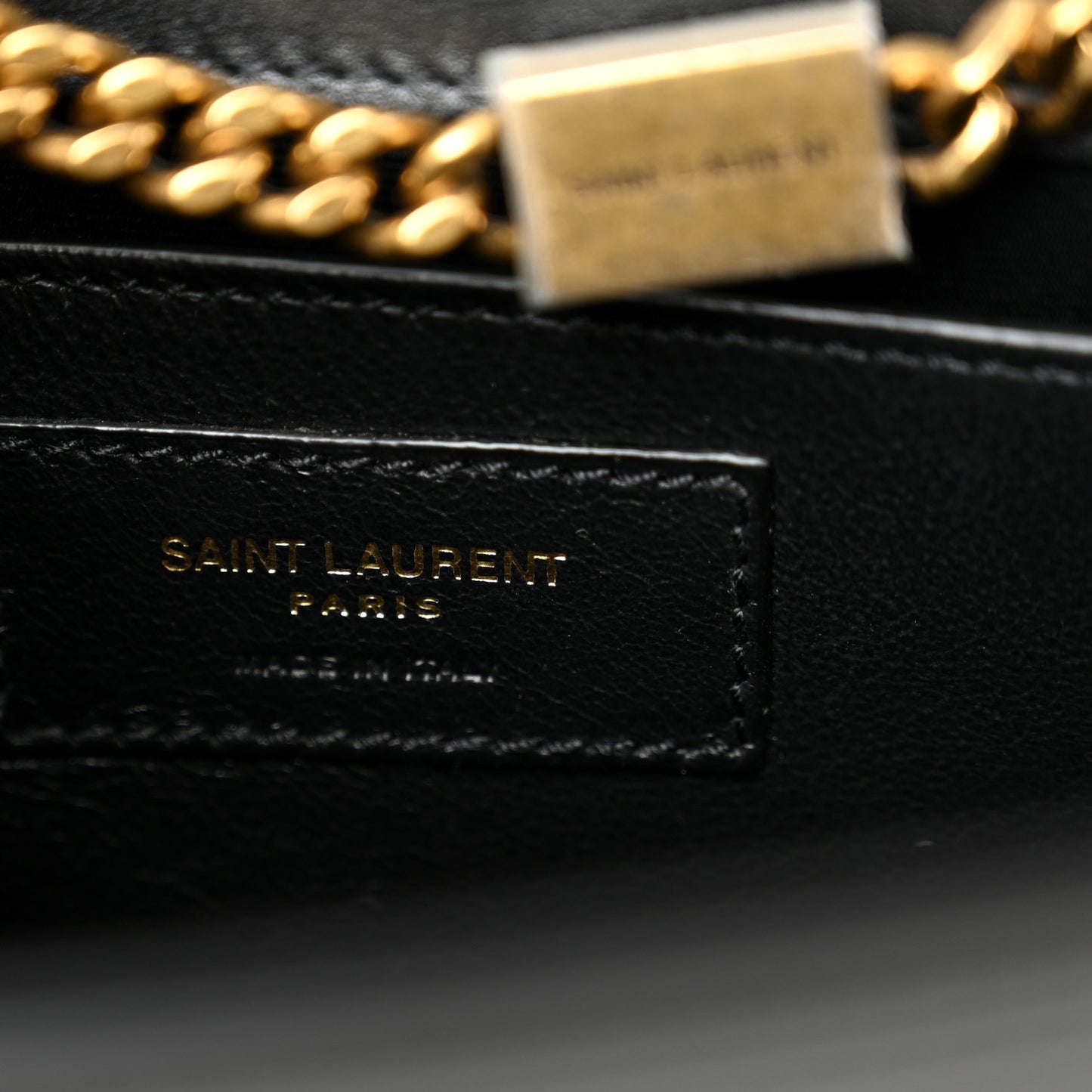 Nappa Patent Calfskin Two-Toned Small Monogram Kate Satchel Alabastro Black