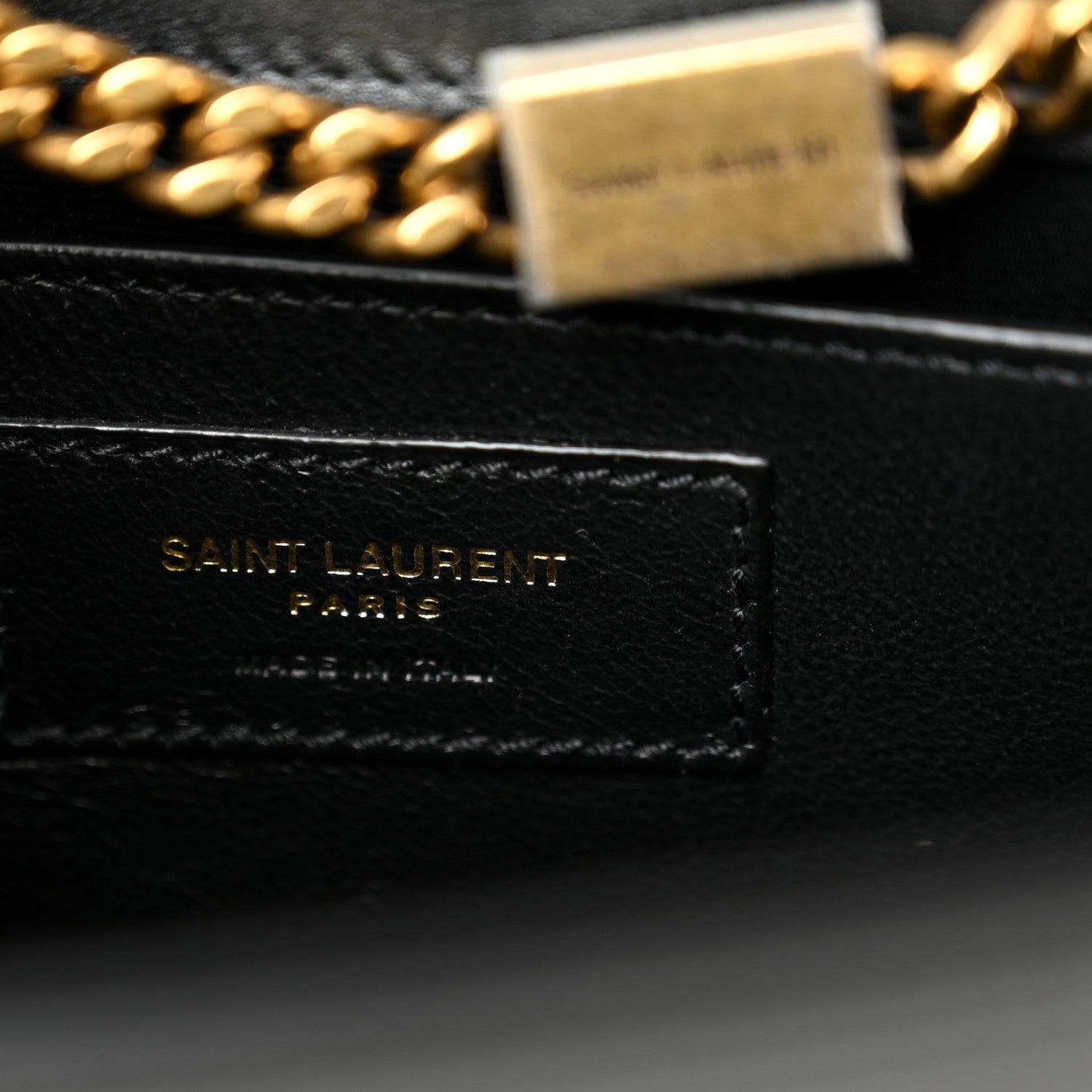 Saint Laurent Nappa Patent Calfskin Two-Toned Small Monogram Kate Satchel Alabastro Black 7 of 10