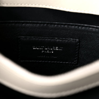 Saint Laurent Calfskin Y Quilted Monogram Small Loulou Chain Satchel Ivory 6 of 10