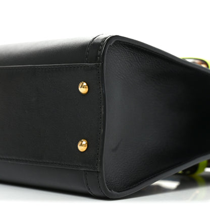 Gucci Calfskin Small Diana Tote Bag Black Yellow Fluo 10 of 11