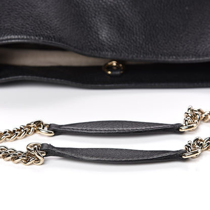 Gucci Pebbled Calfskin Large Soho Chain Shoulder Bag Black 10 of 10