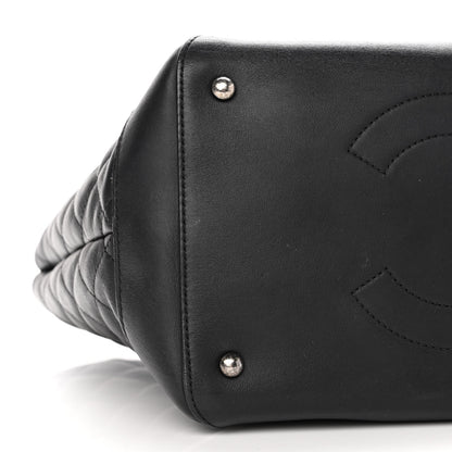 Chanel Calfskin Quilted Small Easy Shopping Tote Black 9 of 10