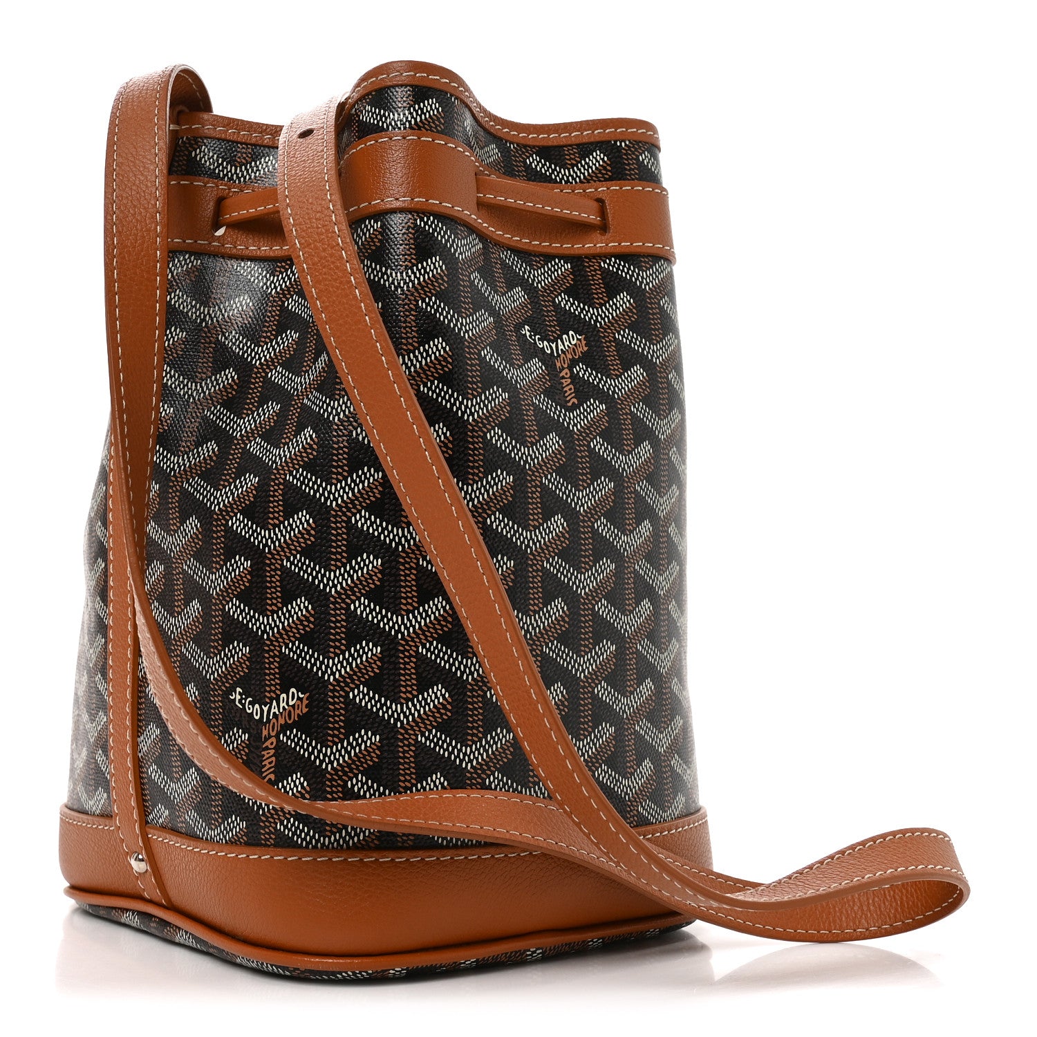 Goyard Goyardine Petit Flot Bucket Bag PM Black Gold 3 of 9