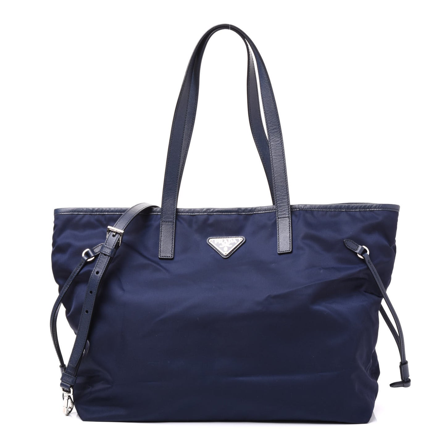 Saffiano Nylon Vela Tote Black Royal