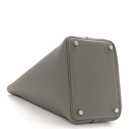 Hermes Taurillon Clemence Picotin Lock 18 PM Gris Meyer 4 of 11