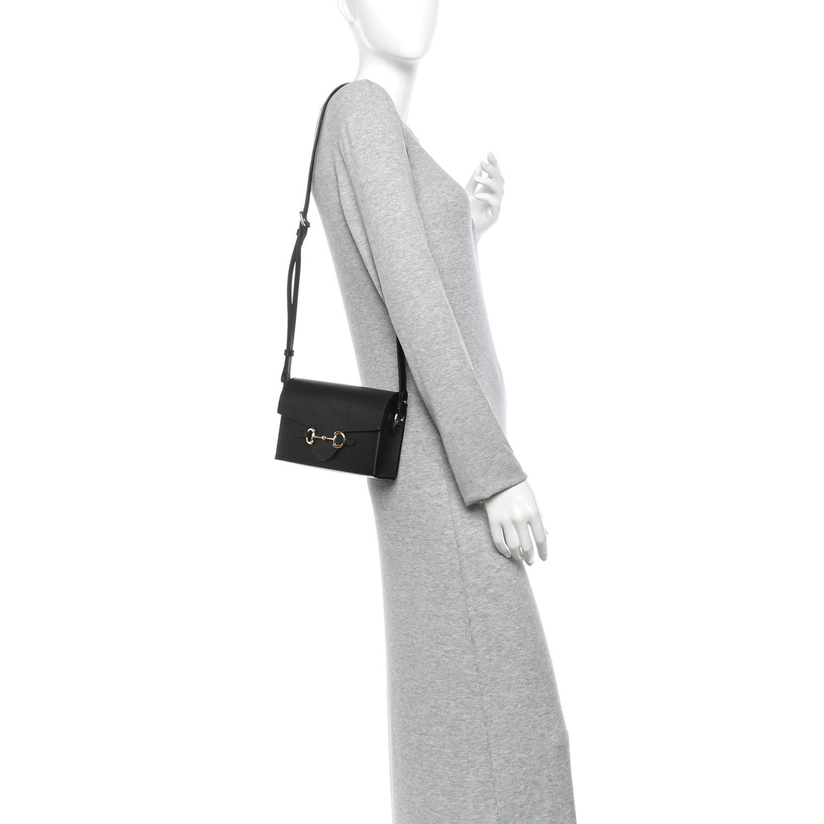 Calfskin Horsebit 1955 Shoulder Bag Black