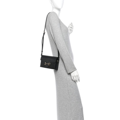 Gucci Calfskin Horsebit 1955 Shoulder Bag Black 2 of 11