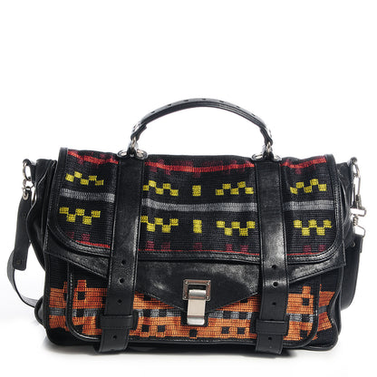 Proenza Schouler Blanket Print Large PS1 Satchel 1 of 13