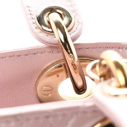 Christian Dior Metallic Lambskin Cannage Mini Lady Dior Lotus 12 of 12