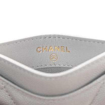 Chanel Caviar Quilted Card Holder Grey 6 of 8