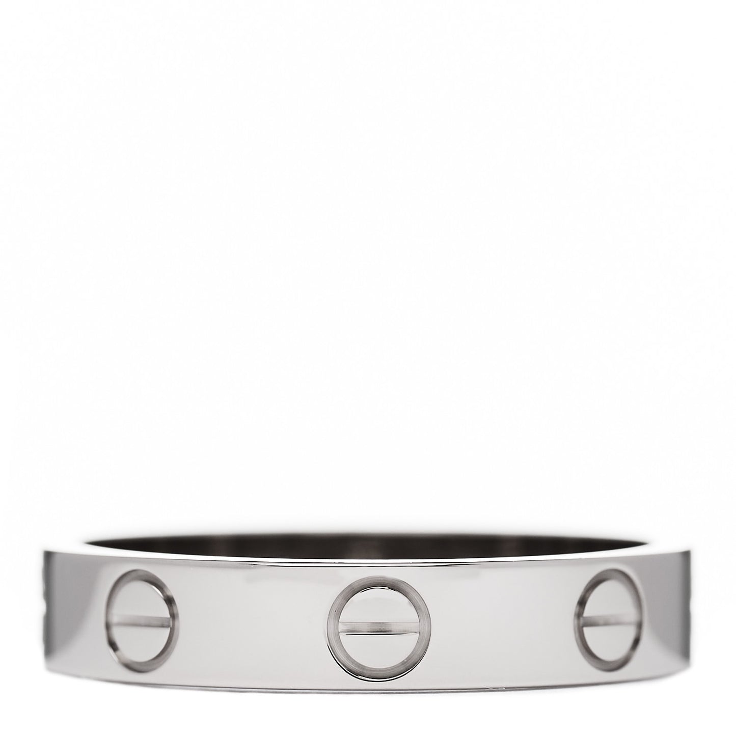 18K White Gold 3.5mm LOVE Wedding Band Ring 52 6