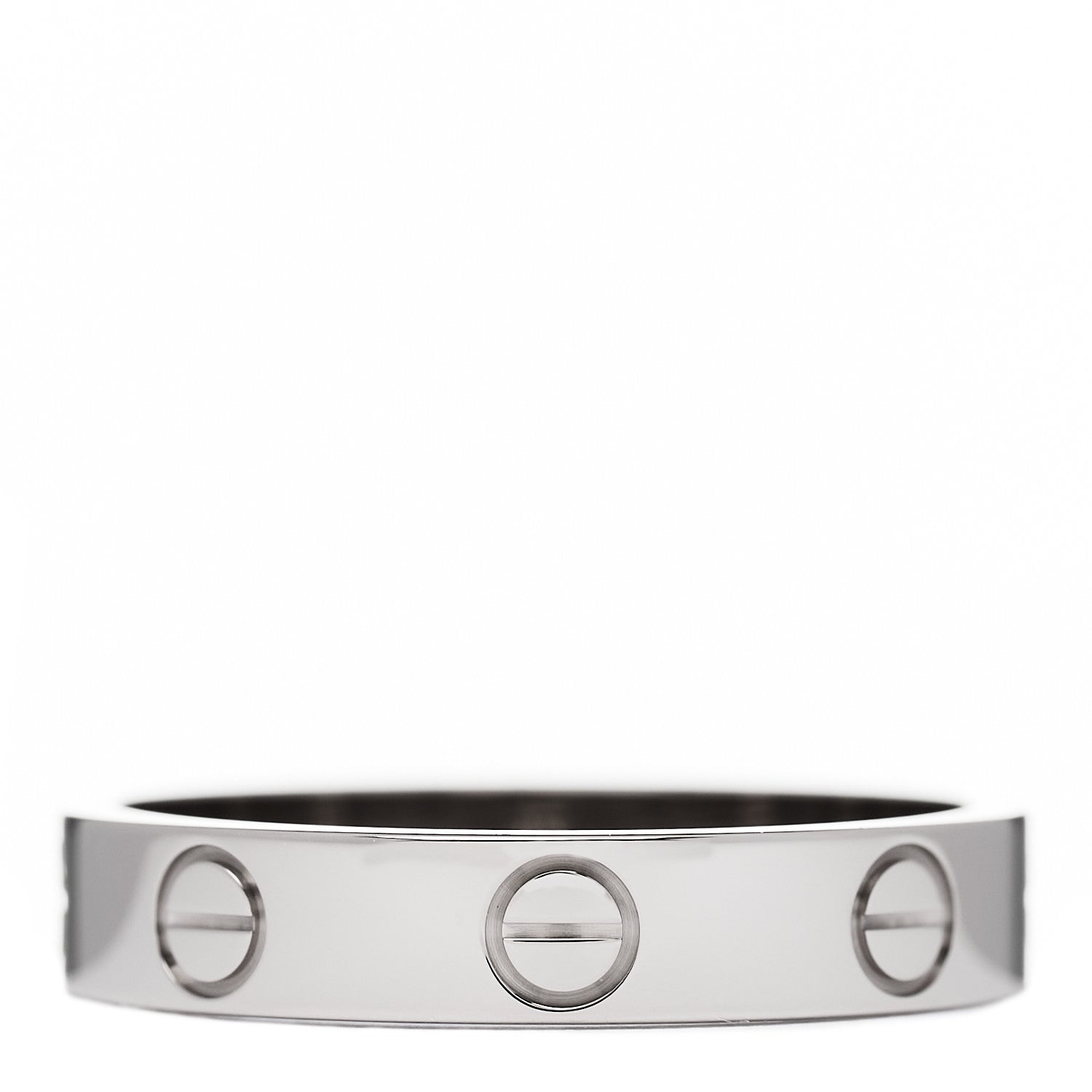 Cartier 18K White Gold 3.5mm LOVE Wedding Band Ring 52 6 3 of 5