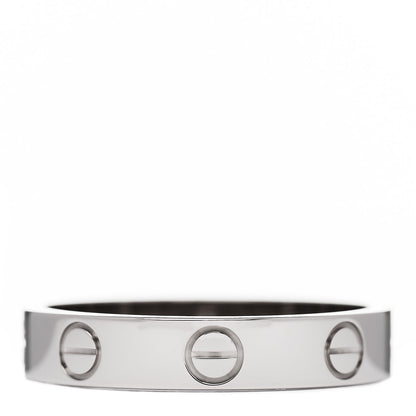 Cartier 18K White Gold 3.5mm LOVE Wedding Band Ring 52 6 3 of 5