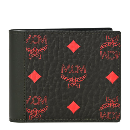 MCM Visetos Bi-Fold Wallet Dark Green 1 of 10