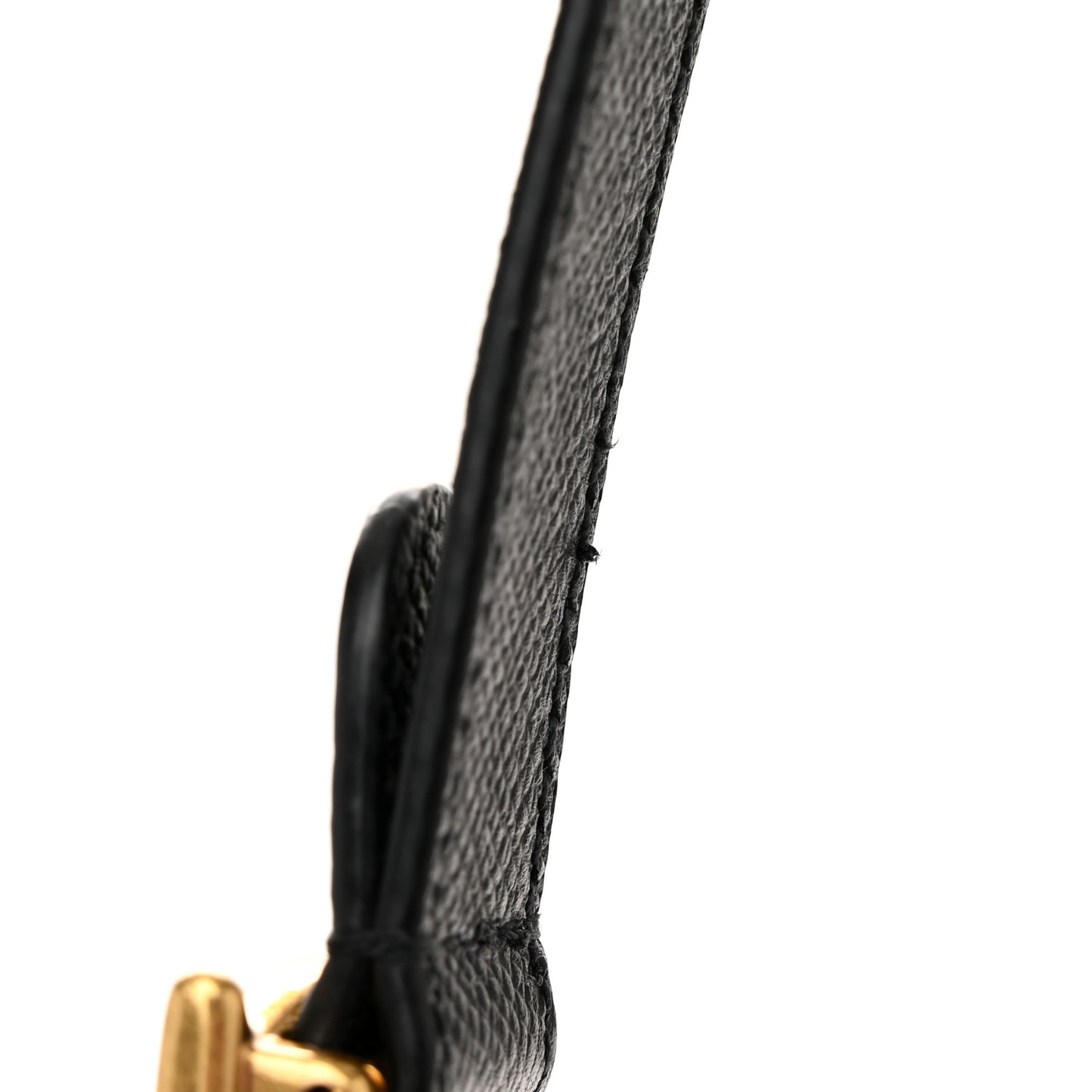 Grained Calfskin Saddle Bag Black
