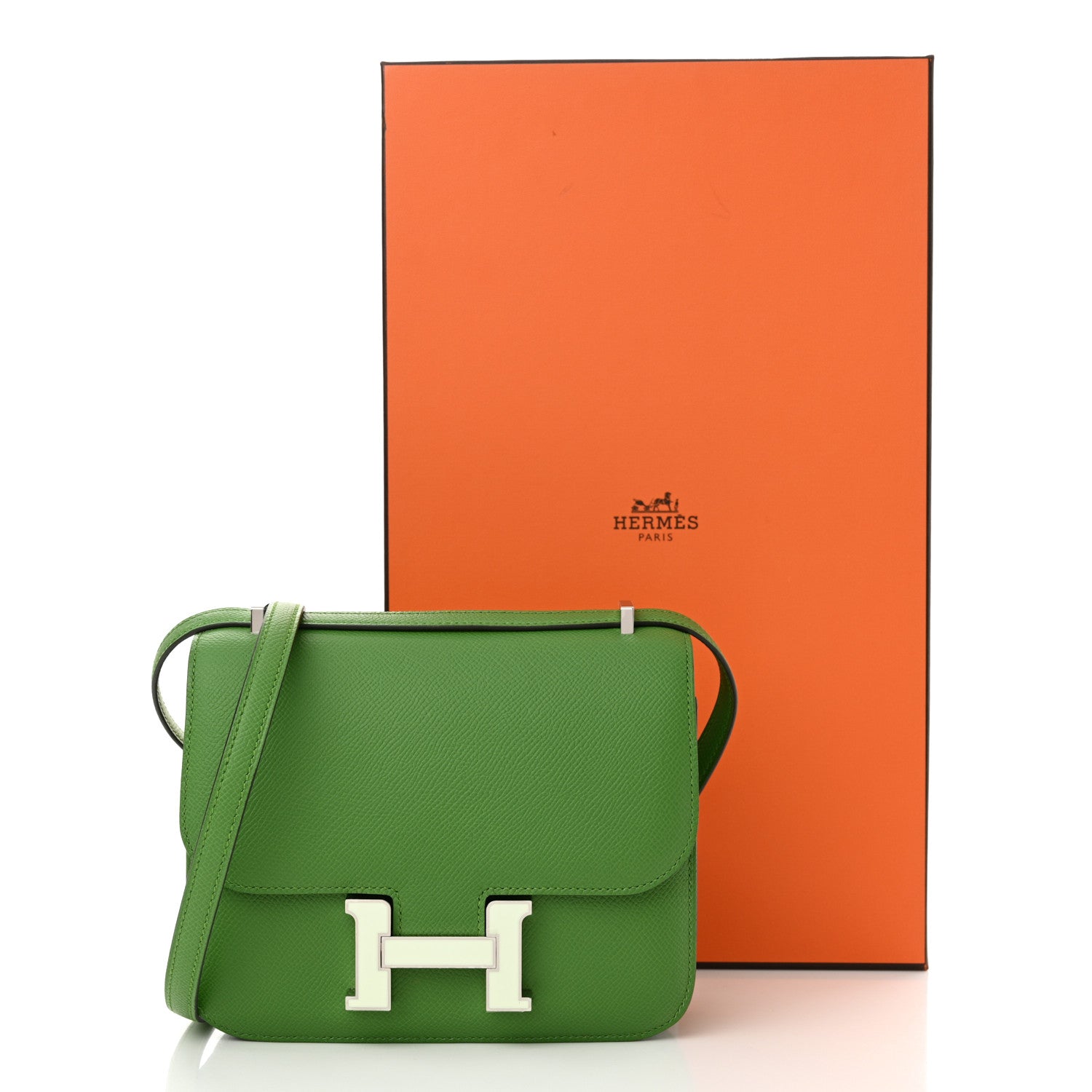 Hermes Epsom Enamel Constance 18 Vert Yucca Vert Fizz 12 of 12