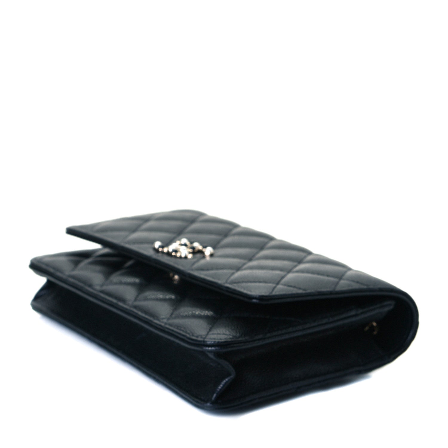 Chanel Caviar Quilted Coco Candy Wallet On Chain WOC Black 4 of 8
