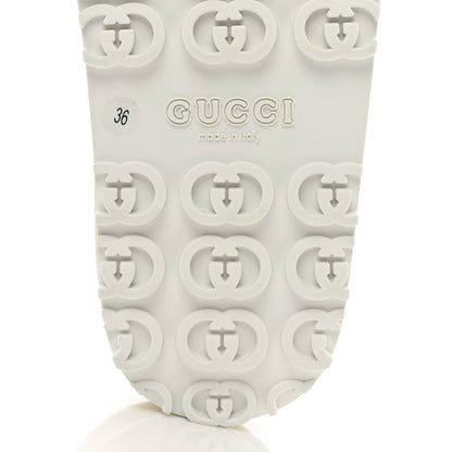 Gucci Soft Rubber Womens Interlocking G Platform 42mm Slide Sandals 36 Off White 8 of 8
