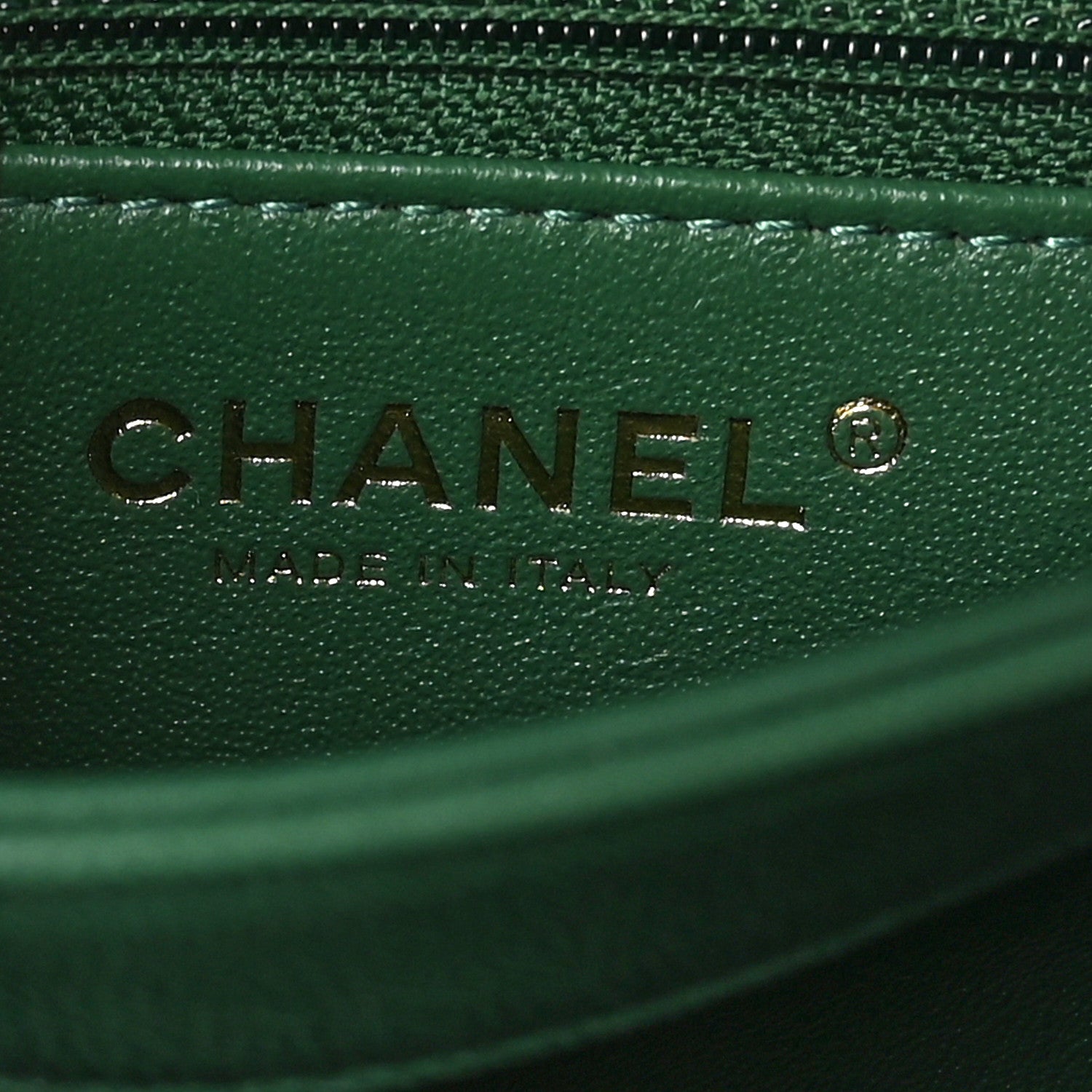 Chanel Lambskin Chevron Quilted Small Trendy CC Dual Handle Flap Bag Green 7 of 10