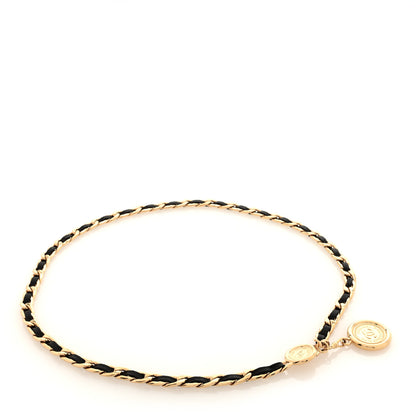 Chanel Lambskin Chain CC Medallion Belt Black Gold 1 of 3