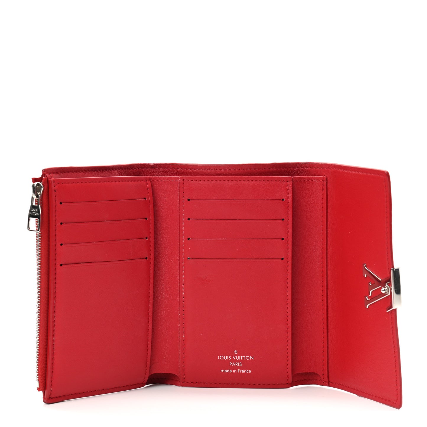 Taurillon Capucines Compact Wallet Rubis