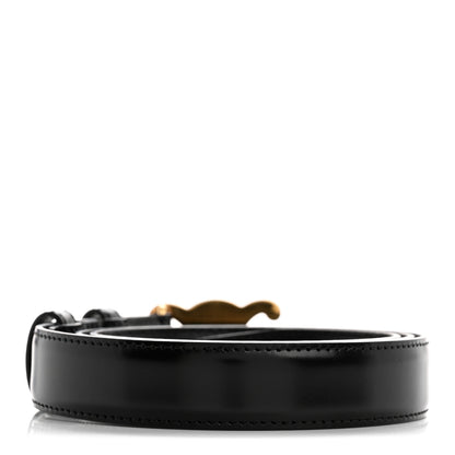 Celine Box Calfskin Medium 25mm Triomphe Belt 85 34 Black 2 of 6