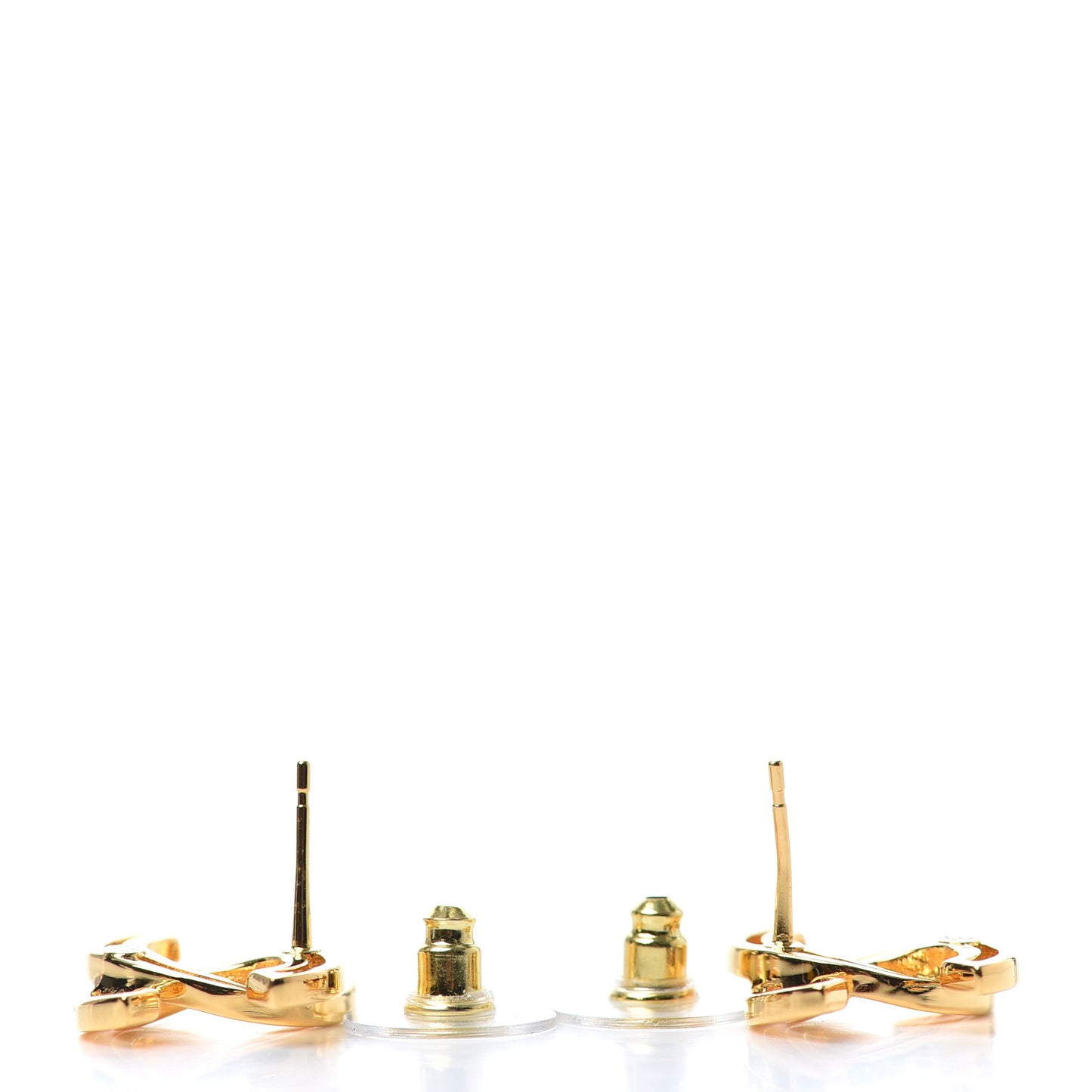 Metal Obazine CC Earrings Gold