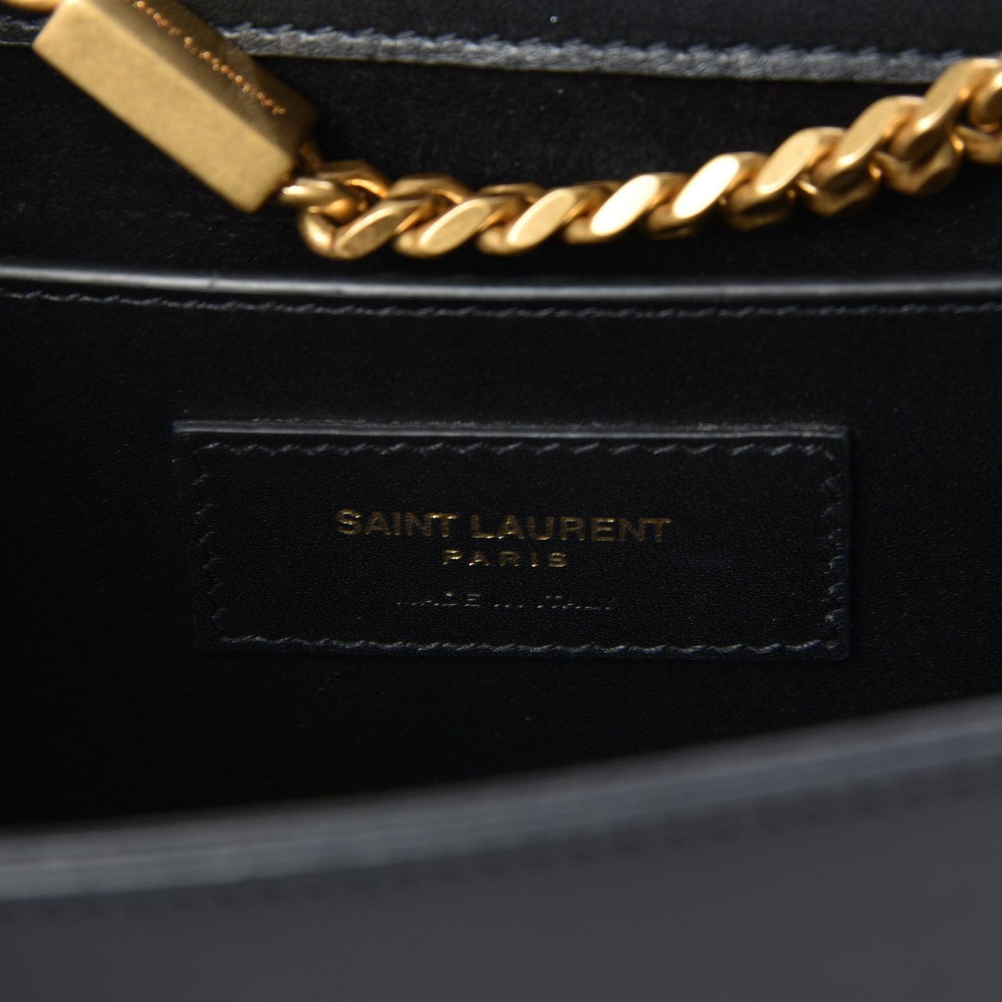 Smooth Calfskin Medium Classic Monogram Kate Tassel Satchel Black