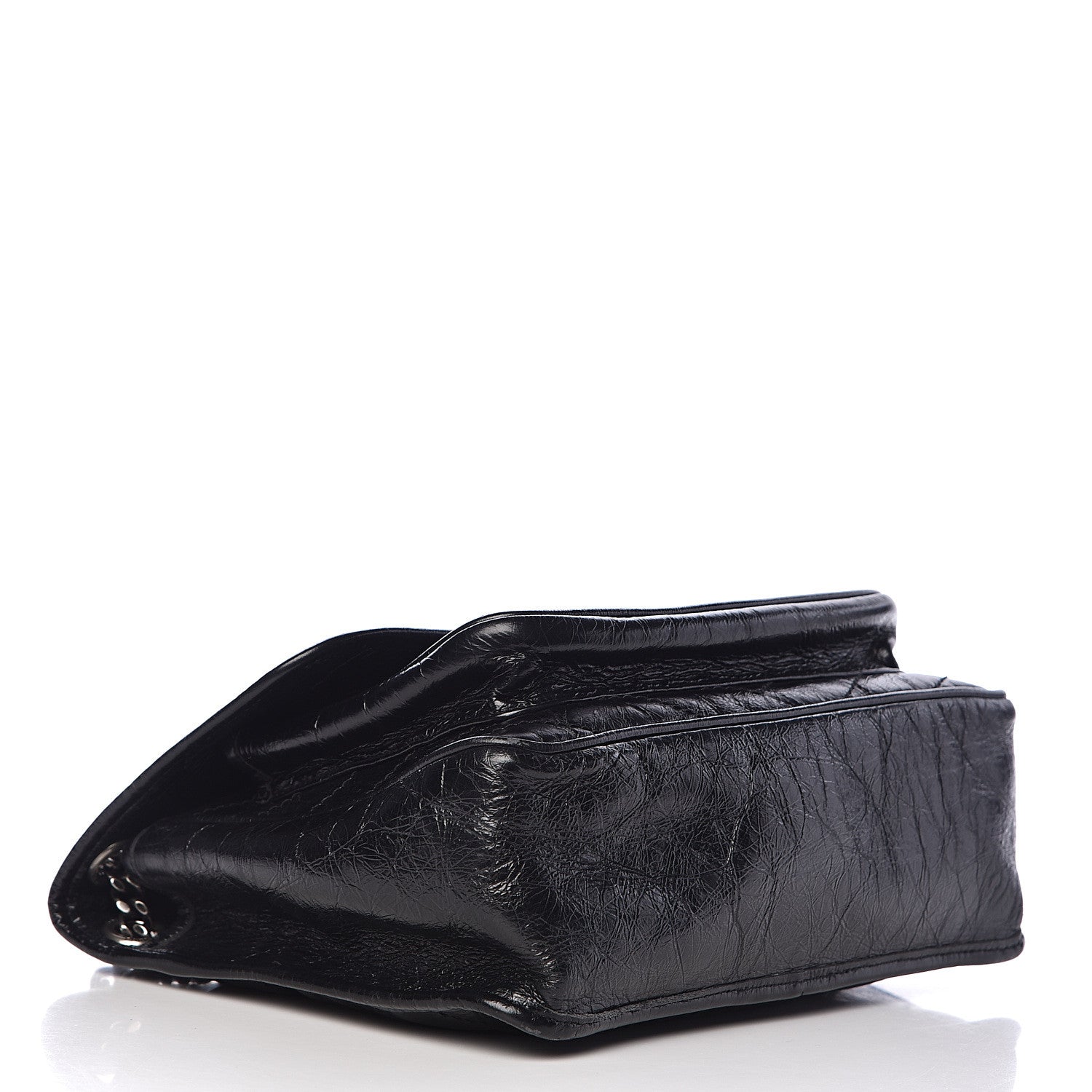 Saint Laurent Crinkled Calfskin Matelasse Monogram Medium Niki Chain Satchel Black 4 of 10