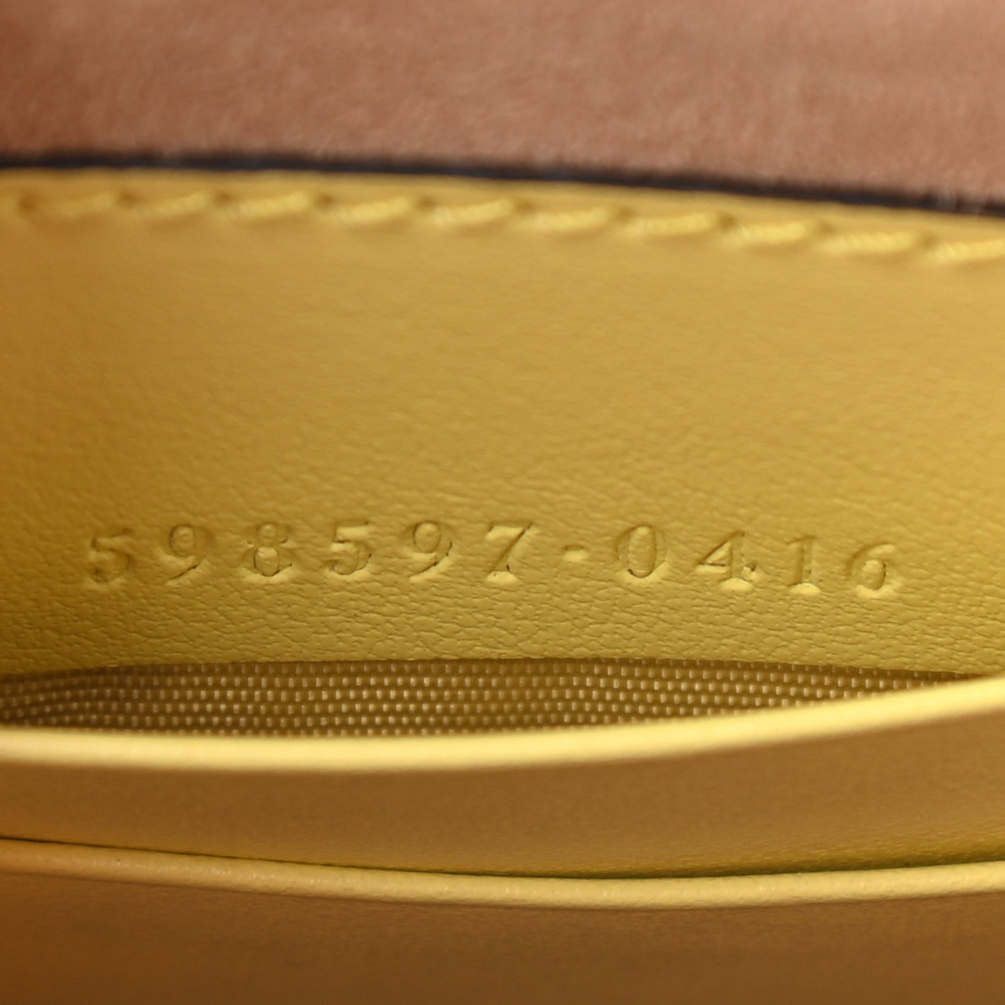 Calfskin Matelasse Mini GG Marmont Crossbody Bag Banana