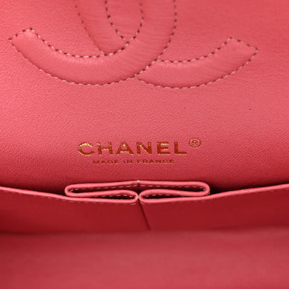 Chanel Metallic Caviar Quilted Medium Double Flap Pink 6 of 10
