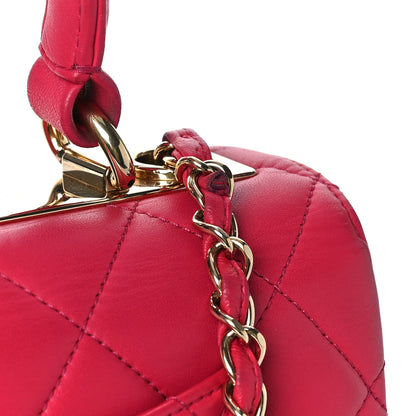 Chanel Lambskin Quilted Small Trendy CC Flap Dual Handle Bag Pink 13 of 17